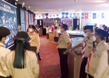 Pimpinan Kwarda Sumbar Terkesan dengan Tampilan Pameran Pramuka dalam Lintasan Sejarah