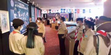 Pimpinan Kwarda Sumbar Terkesan dengan Tampilan Pameran Pramuka dalam Lintasan Sejarah