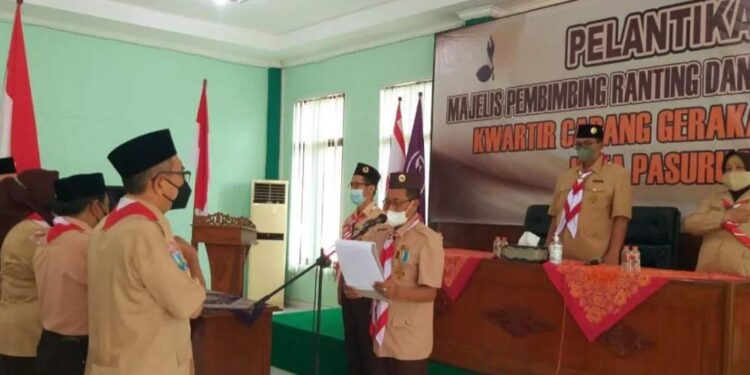 Foto – Pelantikan Serentak Pengurus Kwartir Ranting di Kwarcab Kota Pasuruan