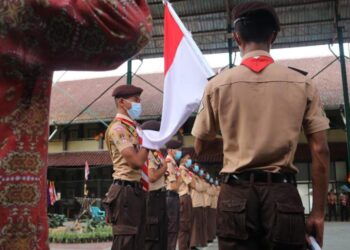 Menutup Tahun 2021, Kwarcab Banjarnegara Lantik Pramuka Penegak Garuda