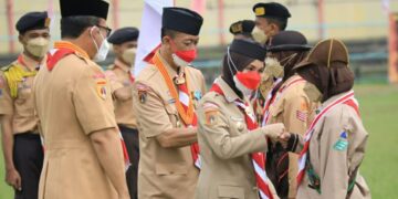 Kak Atikoh Apresiasi 515 Pramuka Garuda Kwarcab Banyumas yang Dilantik Hari Ini