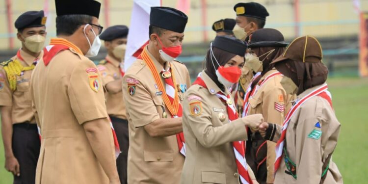 Kak Atikoh Apresiasi 515 Pramuka Garuda Kwarcab Banyumas yang Dilantik Hari Ini