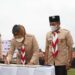 Gubernur Jawa Timur Resmikan Huntara yang Dibangun Pramuka