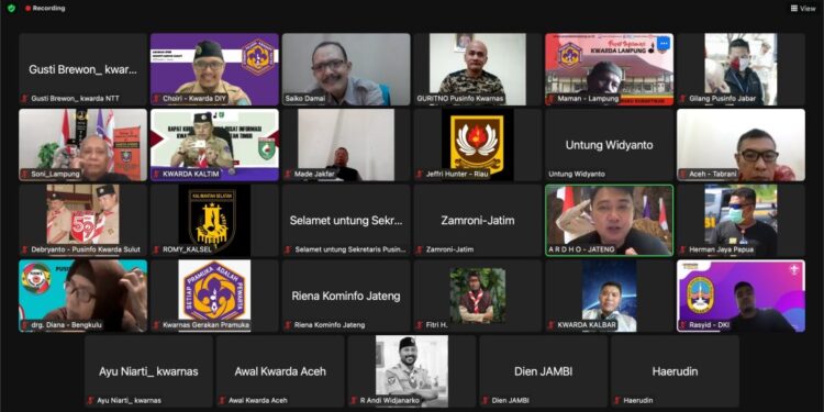 Secara Virtual, Kwarnas Selenggarakan Rapat Koordinasi Pusinfo