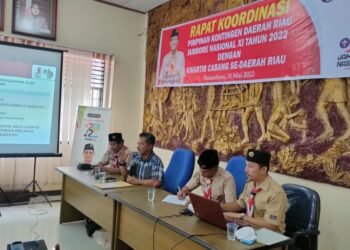 Persiapan Kontingen Jamnas XI 2022, Kwarda Riau Gelar Rapat Koordinasi Bersama Seluruh Kwarcab