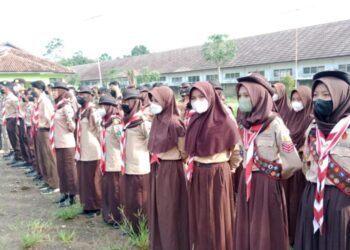 Pramuka Kwarran Rumpin Ikuti Upacara Peringatan Hari Kebangkitan Nasional 2022