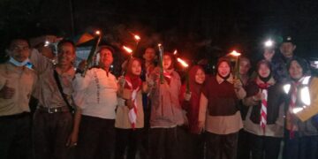 Sambut Tahun Baru Islam Kwarran Cigombong Kabupaten Bogor Adakan Pawai Obor