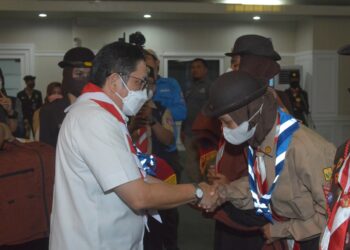 Pelepasan Peserta Jamnas XI Kontingen Kwarcab Kabupaten Bogor