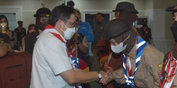 Pelepasan Peserta Jamnas XI Kontingen Kwarcab Kabupaten Bogor