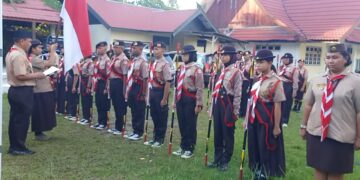Kwarcab Palangka Raya Kukuhkan 10 Pramuka Penggalang Garuda