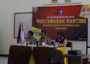 Lanjutkan Estafet Kepemimpinan Kwarran Parungpanjang Adakan Musran