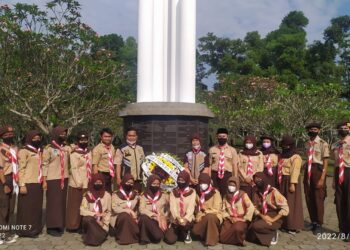 Kwarran Bojonggede Ikuti Ziarah Rombongan Jelang Hari Pramuka ke-61