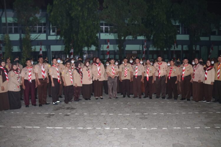 Penyerahan TPOD Dilakukan Kwarran Cibinong Saat Ulang Janji Jelang Hari Pramuka Ke-61