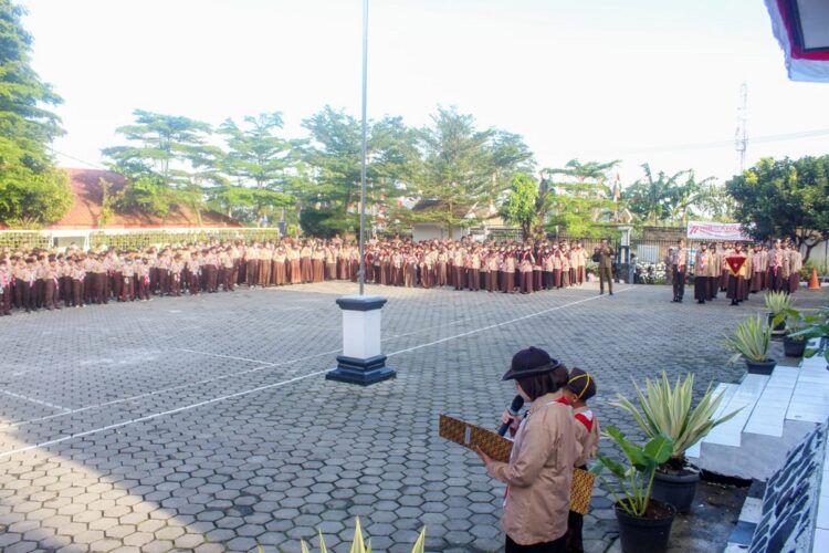 Lancar !! Upacara Peringatan Hari Pramuka Kwarran Megamendung