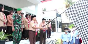 Pramuka Se-Kwartir Ranting Megamendung ikuti kegiatan Gerak jalan
