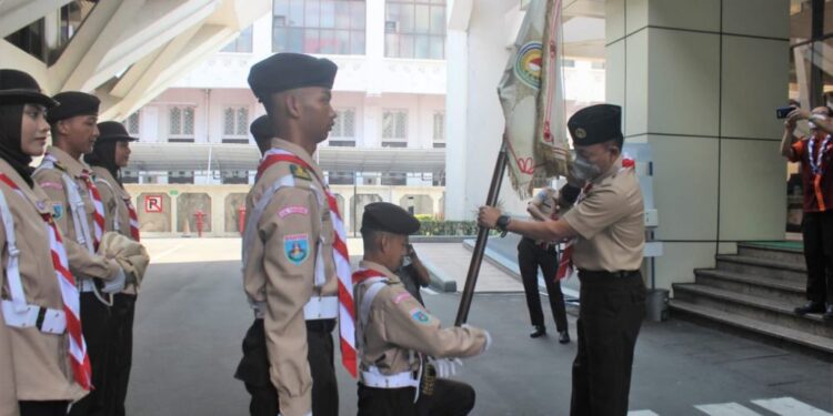 Pramuka Kwarcab Tangerang Diberi Kehormatan Menjadi Pasukan Pembawa Panji Gerakan Pramuka Dalam Rangkaian Hari Pramuka ke-61 dan Jamnas XI 2022
