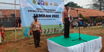 Ketua Kwarran Gunung Putri Buka Jambore Ranting Tahun 2022