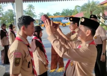 Tiga Pesan Gubernur Riau Saat Melepas Kontingen Perkemahan Antar Saka Tingkat Nasional
