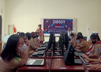 Pramuka SMAN 10 Palangka Raya Selenggarakan JOTA-JOTI 2022