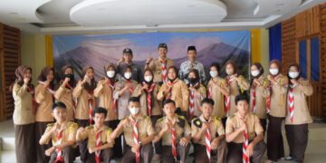 Ketua Kwarran Klapanunggal Lepas Kontingen Ranting Peserta Peran Saka Cabang Kabupaten Bogor