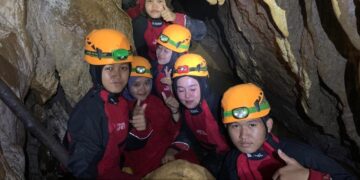 Pramuka Peduli Kwarran Citeureup Adakan Susur Goa