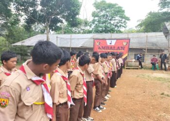 Regenerasi, Pramuka SMK Al-Murqoniah Kwarran Citeureup Adakan Penerimaan Anggota Baru