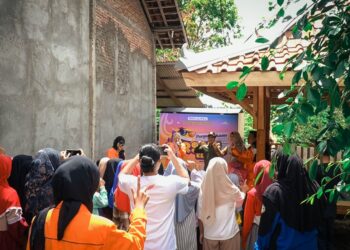 Peresmian Perpustakaan Keliling dan Gazebo Desa Kepek oleh Tim PPK Ormawa UKM Pramuka UAD