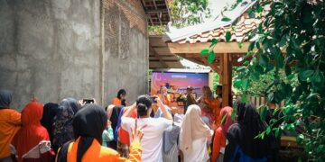 Peresmian Perpustakaan Keliling dan Gazebo Desa Kepek oleh Tim PPK Ormawa UKM Pramuka UAD