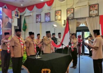Ketua Kwarda Riau Lantik Mabicab Gerakan Pramuka Kampar Masa Bakti 2022-2027