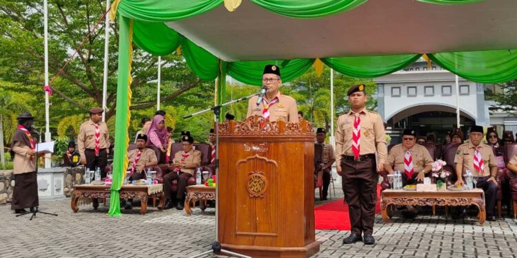 Buka Pertika V UIN Suska Riau, Ka Mabida : Gerakan Pramuka Ajarkan Tolong Menolong Sesama dan Ikut Serta Membangun Masyarakat