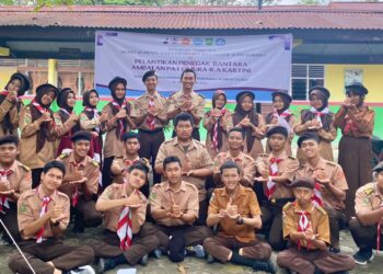 Bangkit Pasca Pandemi, Pangkalan SMA 4 Pekanbaru Resmi Melantik Pramuka Penegak Bantara