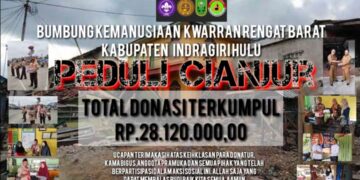 Galang Donasi Bumbung Kemanusiaan Peduli Cianjur, Kwarran Rengat Barat Kumpulkan Dana Sebesar Rp. 28.120.000
