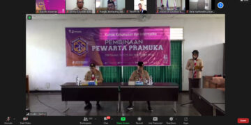 Kwarda Lampung Mengikuti Pembinaan Pewarta Pramuka yang Diselenggarakan Humas Kwarnas