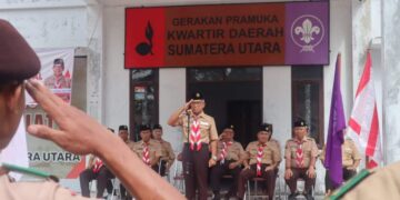 Ketua Kwarda Sumut Melepas Kontingen Daerah Peserta KBN Nasional 2022