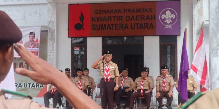 Ketua Kwarda Sumut Melepas Kontingen Daerah Peserta KBN Nasional 2022
