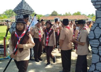 Pengembaraan Wira Dhaksinarga XXXII Kwarcab Gunungkidul Dimulai, Ratusan Peserta Diberangkatkan Wakil Ka Mabicab