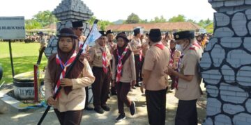 Pengembaraan Wira Dhaksinarga XXXII Kwarcab Gunungkidul Dimulai, Ratusan Peserta Diberangkatkan Wakil Ka Mabicab