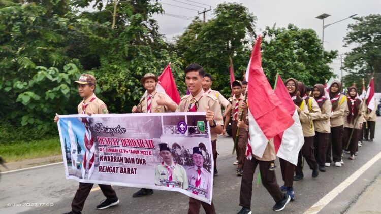 Kenang Peristiwa 5 Januari, Kwarran Rengat Barat Adakan Napak Tilas