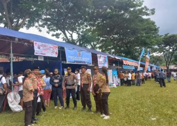 Saka Bhayangkara Kwarcab Poso Dukung Pelaksanaan Program Bunga Desa