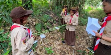 Pramuka SDN Mangunrejo Manfaatkan Libur Semester untuk Capai Kecakapan Umum