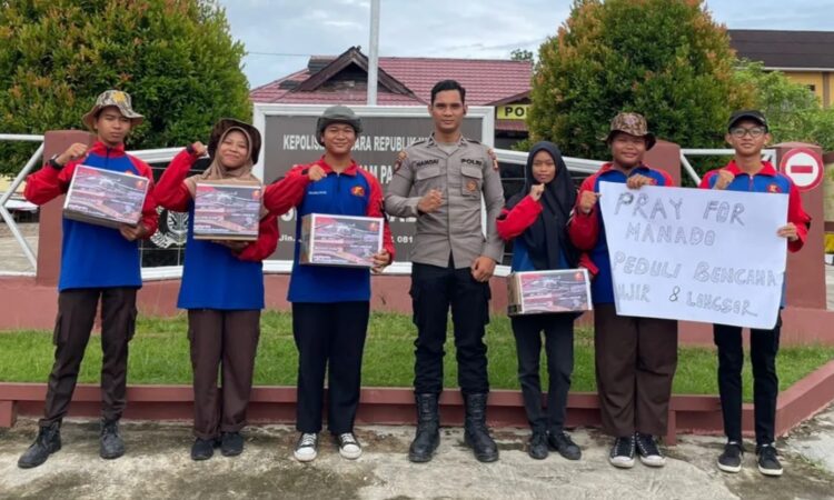 DKR dan Saka Bhayangkara Babulu Galang Donasi untuk Korban Musibah Tanah Longsor Manado