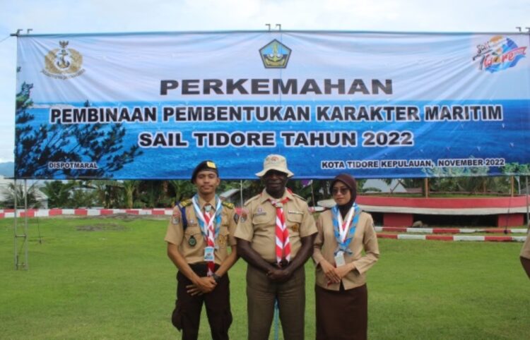 Saka Bahari Lantamal XI Merauke Ikuti Pembinaan Pembentukan Karakter Maritim Tahun 2022