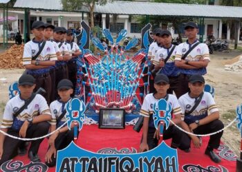 Pramuka Pondok pesantren At Taufiqiyah Ciptakan Pionering Simetris yang Memukau
