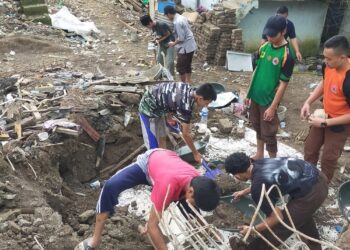 Awal Tahun 2023, Kwarran Cisarua Adakan Kemah Bakti di Lokasi Gempa Bumi