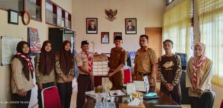 Awali Tahun 2023, Kwarran Rengat Barat Silaturahmi ke Beberapa Instansi