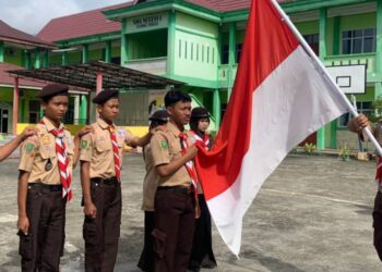 Gudep SMAN 1 Tebing Tinggi Lantik 7 Pramuka Penegak Bantara dan 1 Laksana