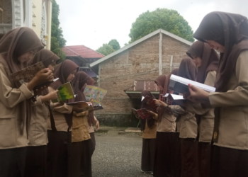 Gudep MA PP Nurul Falah Bulukumba Uji Keterampilan Jadi News Anchor