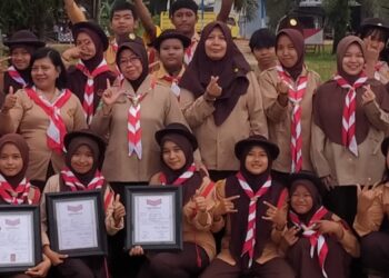 48 Peserta Ikuti Pelantikan Tingkatan Penggalang di Pangkalan Gugusdepan SMPN 3 Kembang Janggut