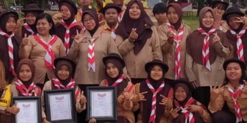 48 Peserta Ikuti Pelantikan Tingkatan Penggalang di Pangkalan Gugusdepan SMPN 3 Kembang Janggut