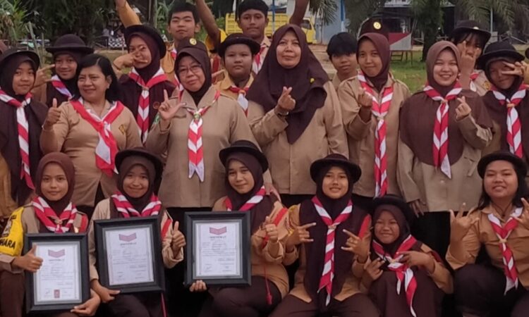 48 Peserta Ikuti Pelantikan Tingkatan Penggalang di Pangkalan Gugusdepan SMPN 3 Kembang Janggut